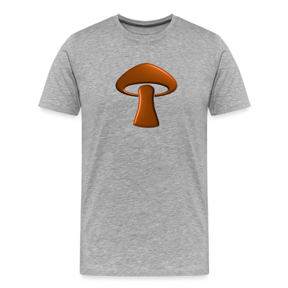 Men’s Premium Organic T-Shirt - Mushroom Icon - heather gray