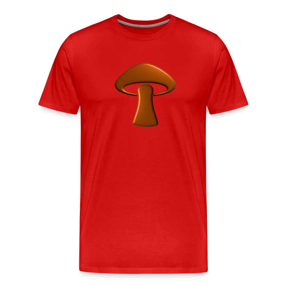 Men’s Premium Organic T-Shirt - Mushroom Icon - red