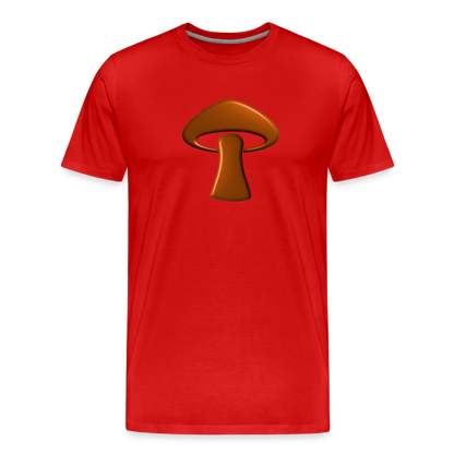 Men’s Premium Organic T-Shirt - Mushroom Icon - red