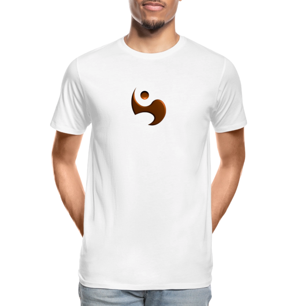 Men’s Premium Organic Cotton T-Shirt - FrequencyBeat Icon - white