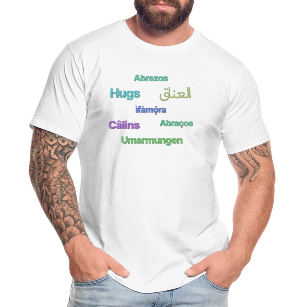International Hugger - Men’s Organic Cotton T-Shirt - white