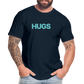 Hugs - Men’s Organic Cotton T-Shirt - deep navy