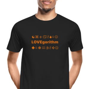 Men’s Premium Organic Cotton T-Shirt - LOVEgorithm - black