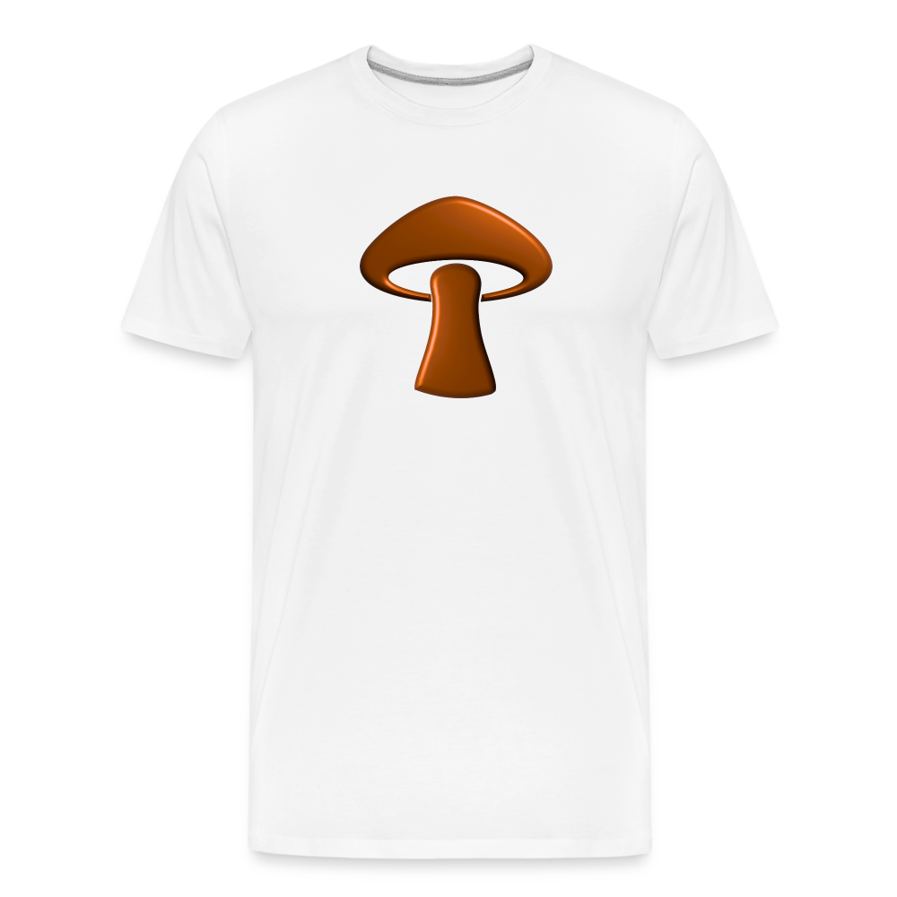 Men’s Premium Organic T-Shirt - Mushroom Icon - white