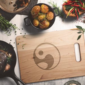 Laser Etched FrequencyBeat Icon - Maple Cutting Board