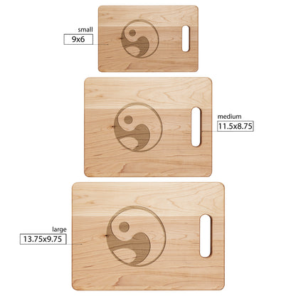Laser Etched FrequencyBeat Icon - Maple Cutting Board