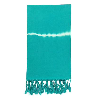 Bamboo/Cotton Blend - Teal Tie Dye Turkish Beach Towel