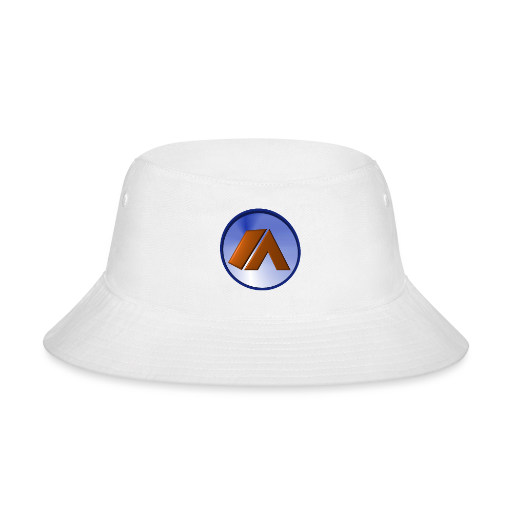 Bucket Hat - Premium Cotton - Camping Icon - white