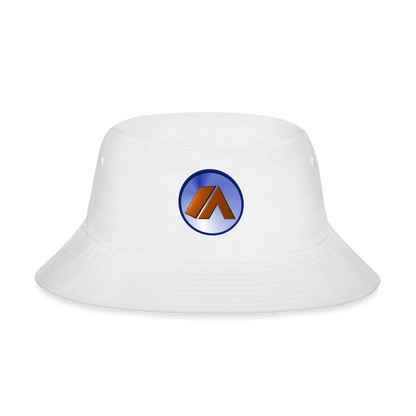 Bucket Hat - Premium Cotton - Camping Icon - white