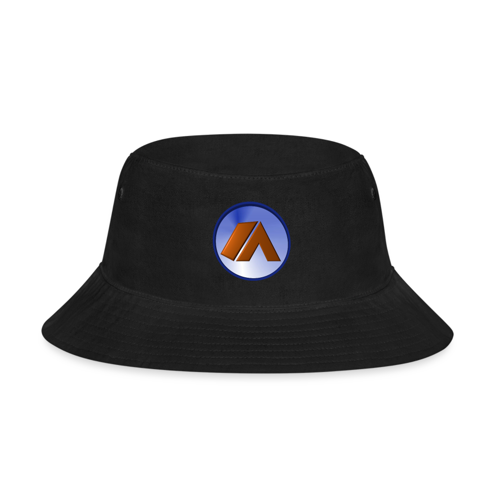 Bucket Hat - Premium Cotton - Camping Icon - black