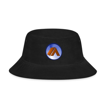 Bucket Hat - Premium Cotton - Camping Icon - black