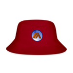 Bucket Hat - Premium Cotton - Camping Icon - red