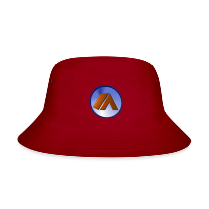 Bucket Hat - Premium Cotton - Camping Icon - red