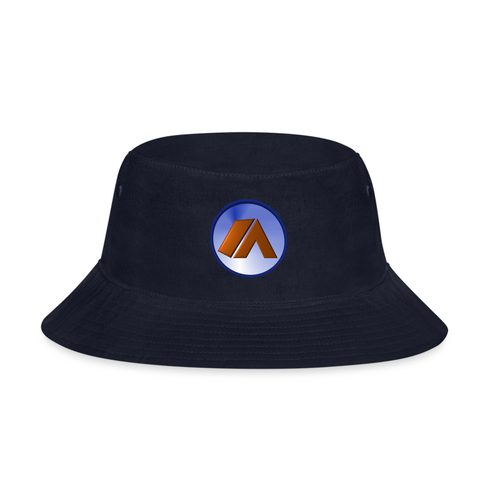 Bucket Hat - Premium Cotton - Camping Icon - navy