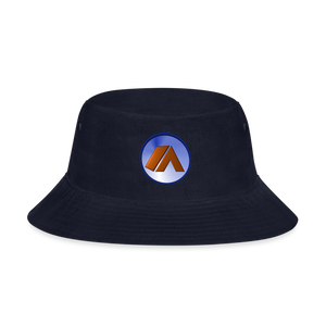 Bucket Hat - Premium Cotton - Camping Icon - navy