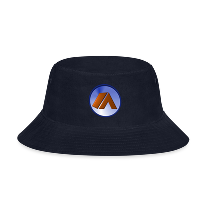 Bucket Hat - Premium Cotton - Camping Icon - navy