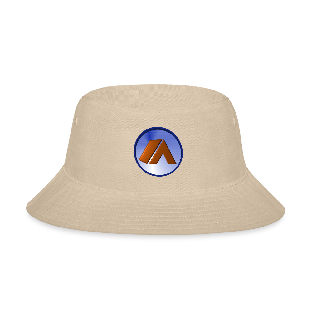 Bucket Hat - Premium Cotton - Camping Icon - cream