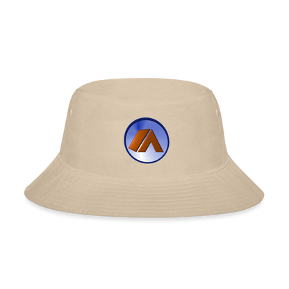 Bucket Hat - Premium Cotton - Camping Icon - cream