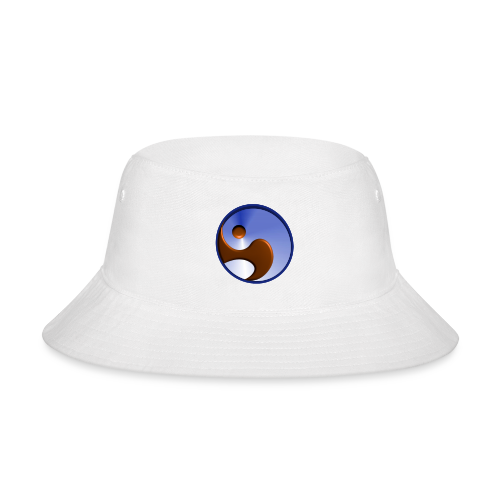 Bucket Hat - Premium Cotton - Frequency Icon - white