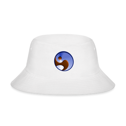 Bucket Hat - Premium Cotton - Frequency Icon - white