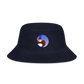 Bucket Hat - Premium Cotton - Frequency Icon - navy