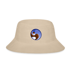 Bucket Hat - Premium Cotton - Frequency Icon - cream