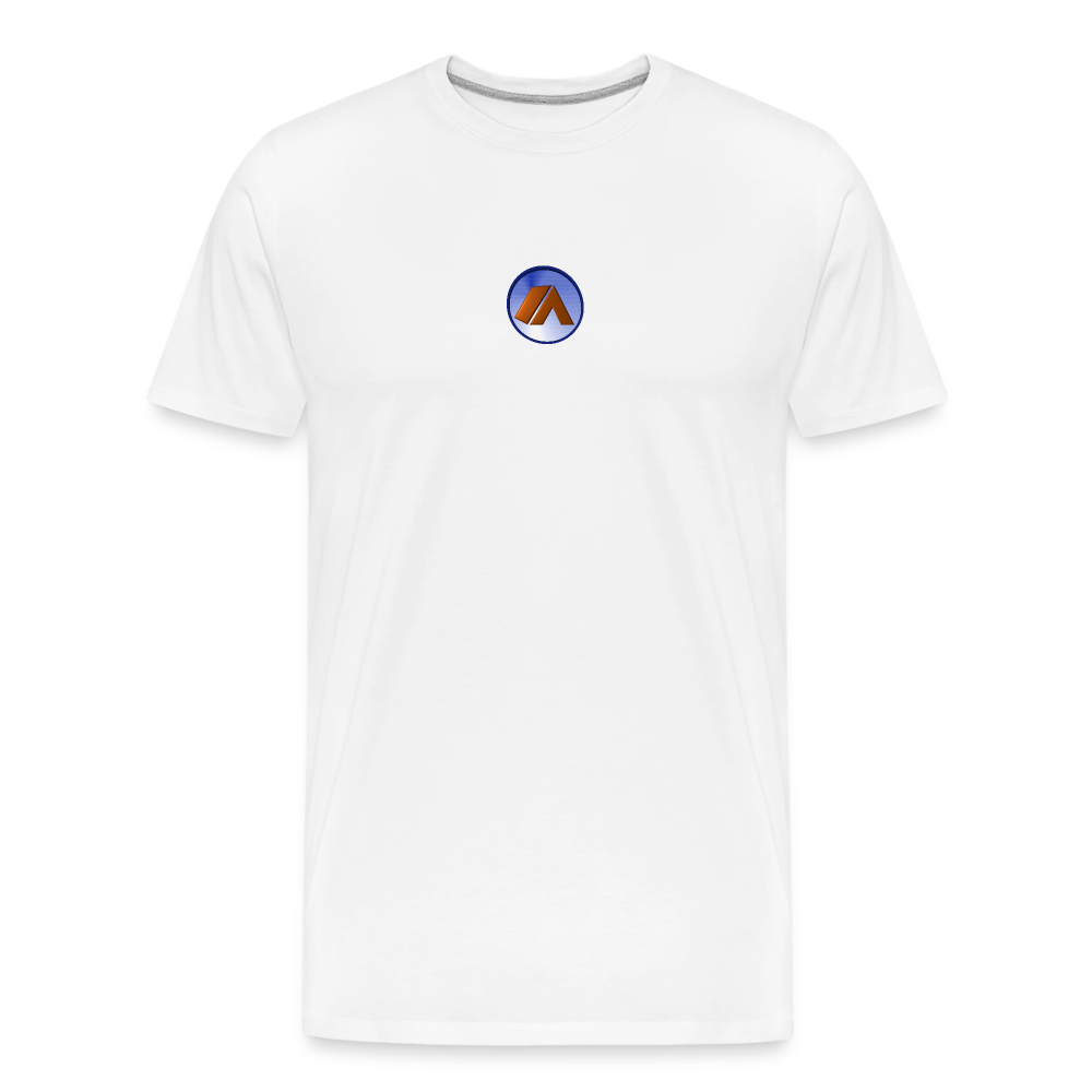 Men’s Premium Organic Cotton T-Shirt - Camping Icon - white