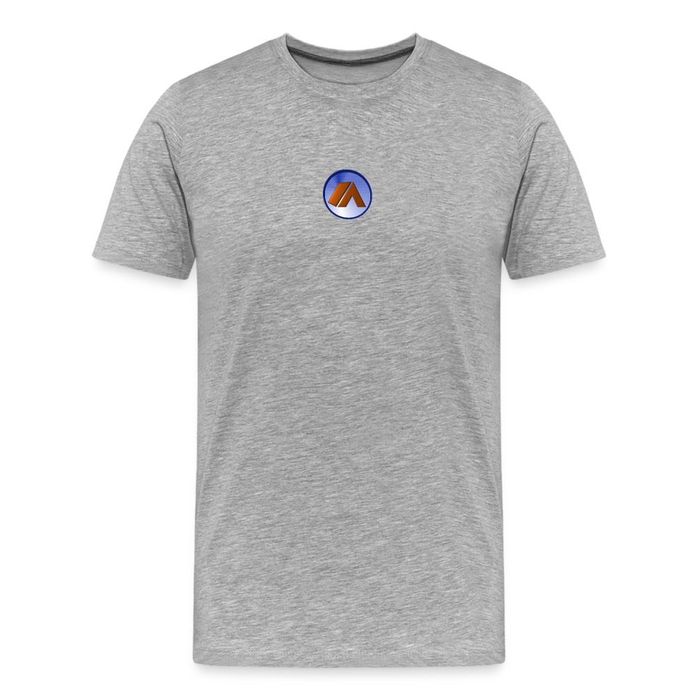 Men’s Premium Organic Cotton T-Shirt - Camping Icon - heather gray