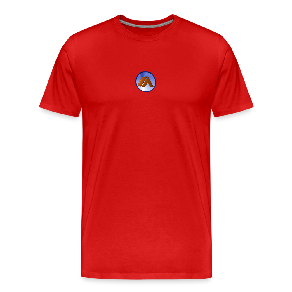 Men’s Premium Organic Cotton T-Shirt - Camping Icon - red