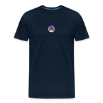 Men’s Premium Organic Cotton T-Shirt - Camping Icon - deep navy