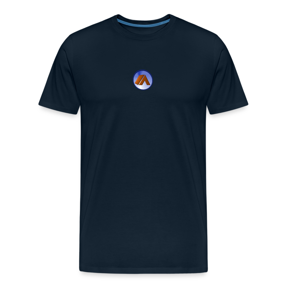 Men’s Premium Organic Cotton T-Shirt - Camping Icon - deep navy