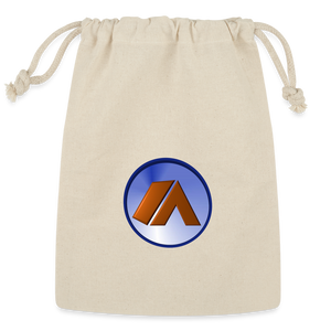 Cotton Drawstring Bag - Camping Icon - Natural