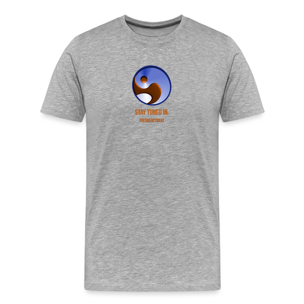 Men’s Premium Organic Cotton T-Shirt - FrequencyBeat Icon - heather gray