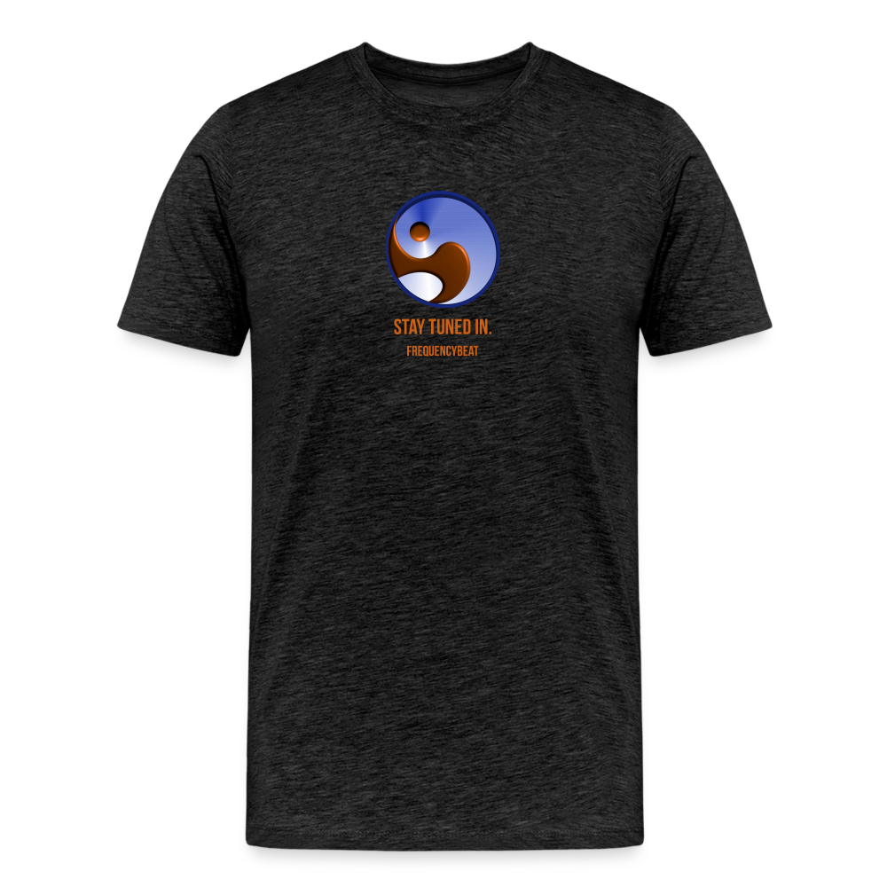 Men’s Premium Organic Cotton T-Shirt - FrequencyBeat Icon - charcoal grey